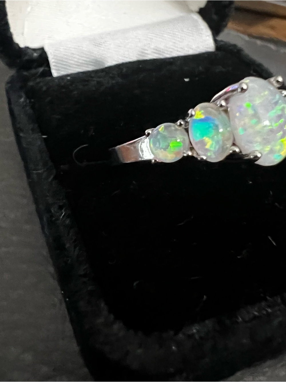 Fire Opal Ring - Fire Opal with Sterling Setting. - Picture 6 of 7